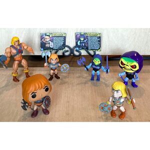 MOTU Masters of the Universe Funko Pop Loyal Subjects He-Man Skeletor Figure Lot